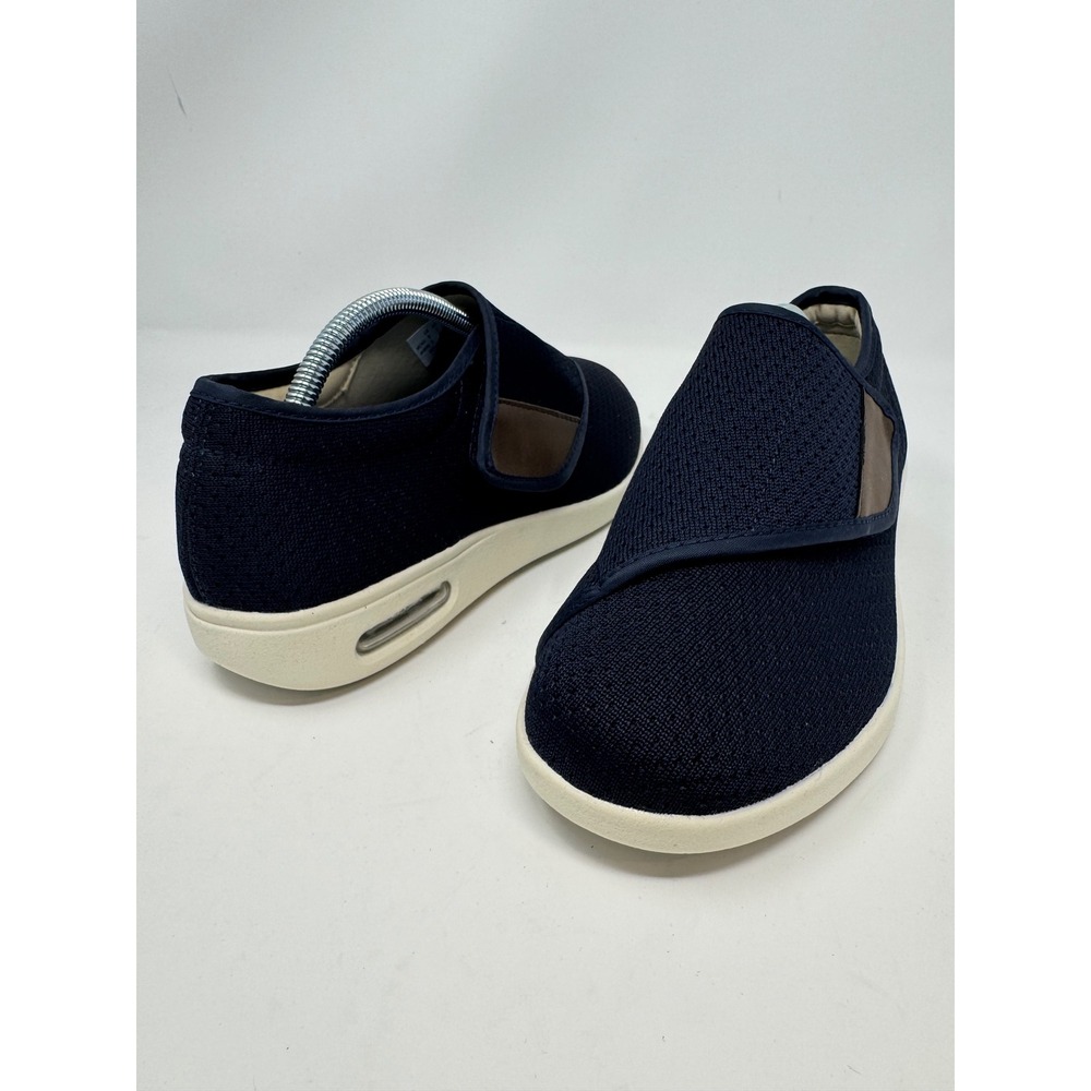 Youyun‎ Navy Blue Mesh Slip On Orthopedic Walking Sneakers Memory Foam Unisex
